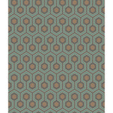 Cole & Son HICKS HEXAGON TEAL/GOLD Wallpaper
