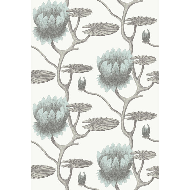 Cole & Son SUMMER LILY AQUA/WHITE Wallpaper