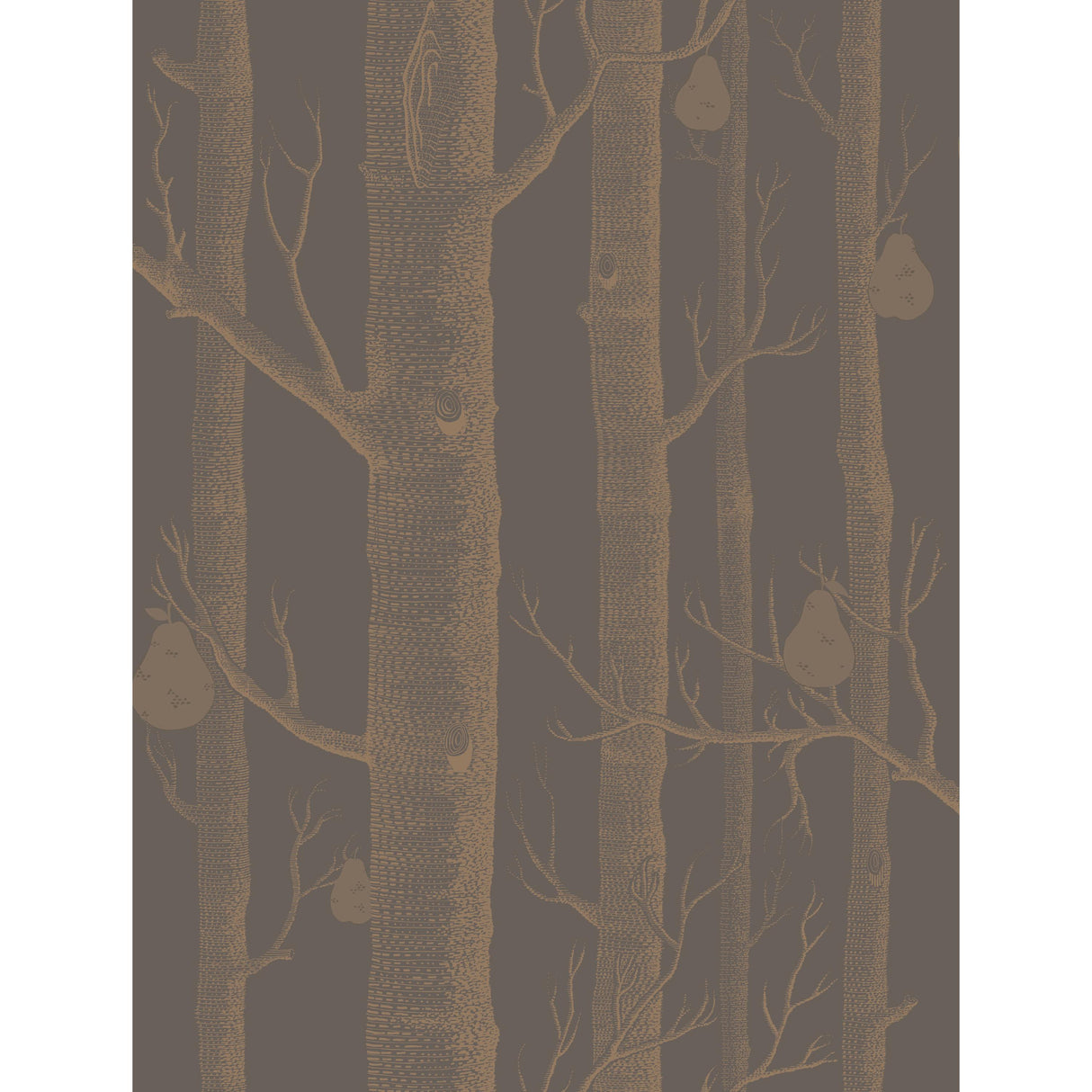 Cole & Son WOODS & PEARS BRONZE/BLACK Wallpaper