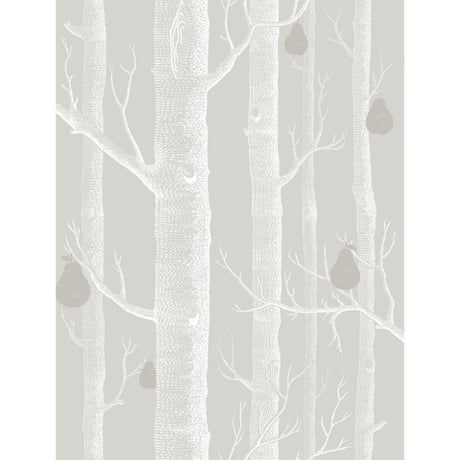 Cole & Son WOODS & PEARS GREY/WHT/SLVR Wallpaper