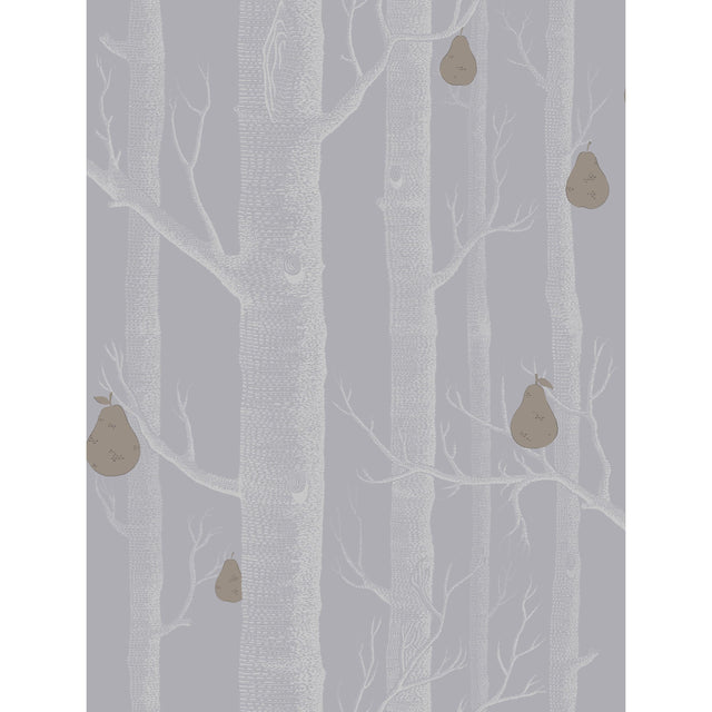 Cole & Son WOODS & PEARS SLATE/SILVER Wallpaper