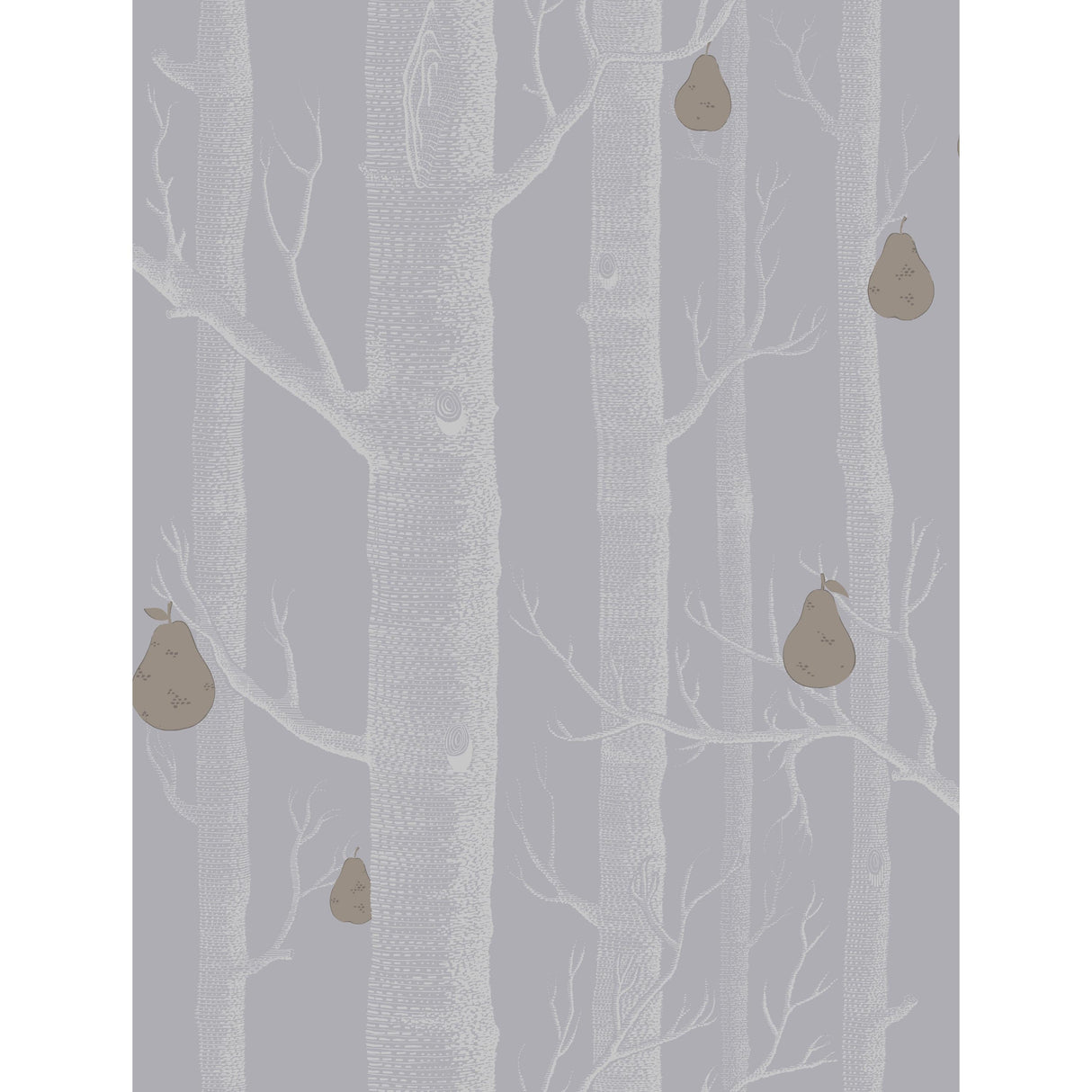 Cole & Son WOODS & PEARS SLATE/SILVER Wallpaper
