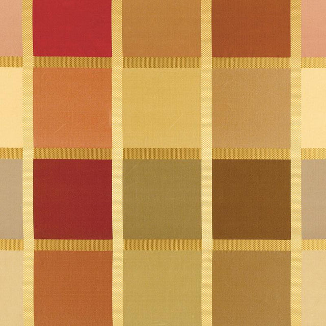 Schumacher Navsari Silk Plaid Currant Fabric