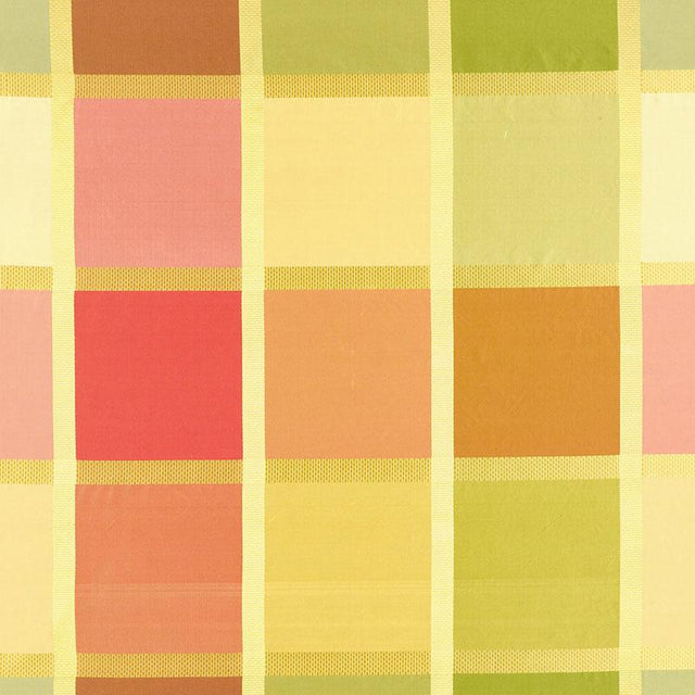 Schumacher Navsari Silk Plaid Azalea Fabric