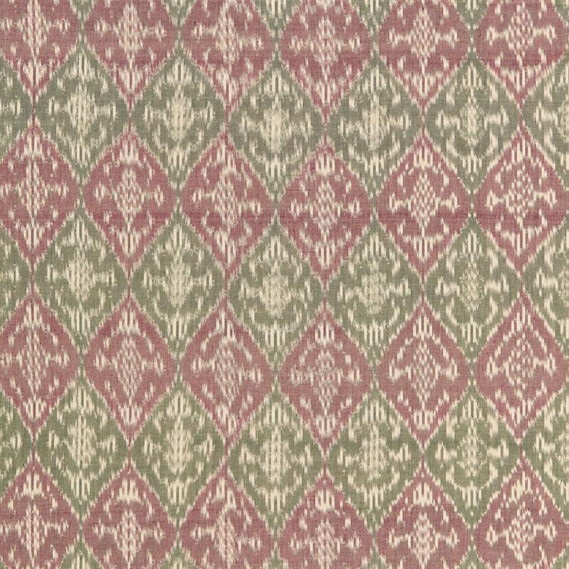 Schumacher Varanasi Cotton Ikat Mulberry Fabric