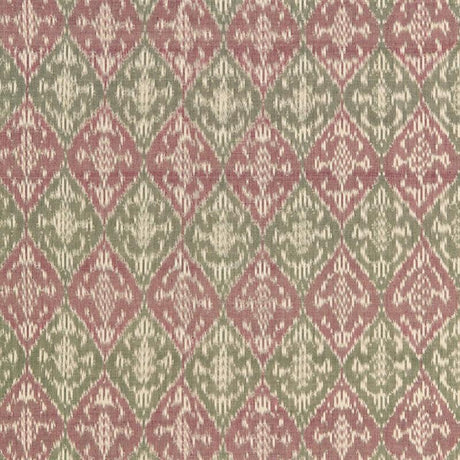 Schumacher Varanasi Cotton Ikat Mulberry Fabric