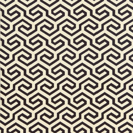 Schumacher Ming Fret Noir Fabric