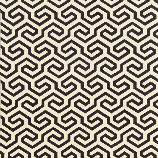 Schumacher Ming Fret Noir Fabric