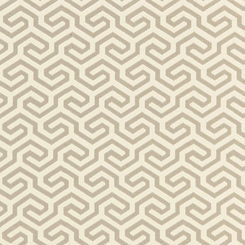 Schumacher Ming Fret Flax Fabric