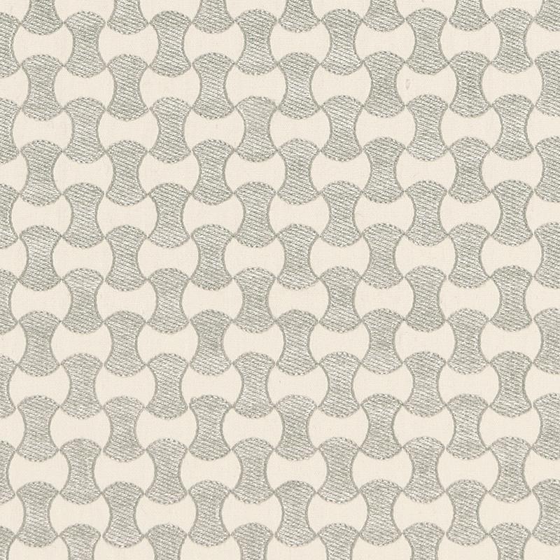 Schumacher Nolita Embroidery Zinc Fabric