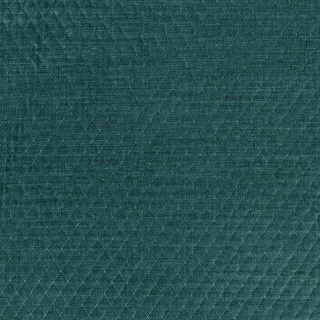 Schumacher Paley Quilted Velvet Peacock Fabric