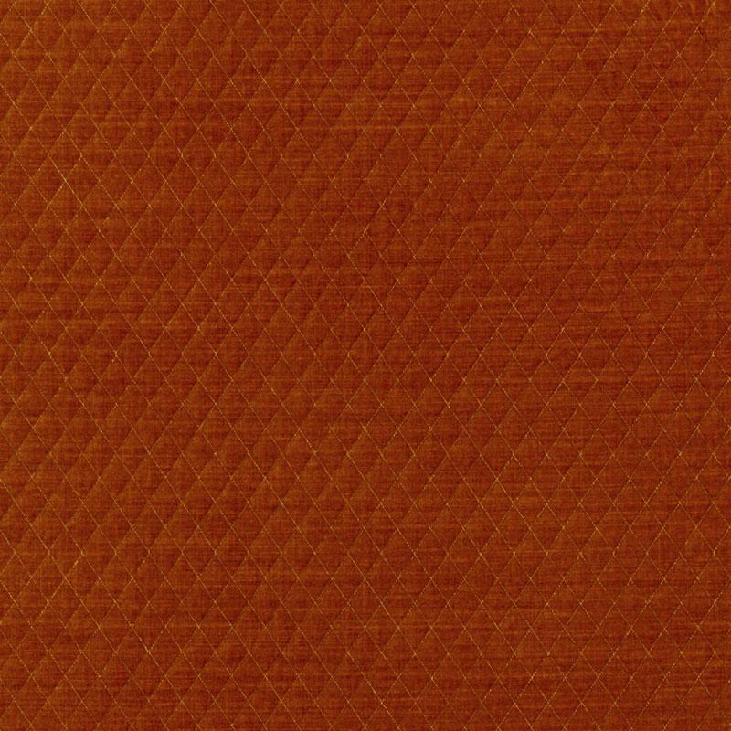 Schumacher Paley Quilted Velvet Chinese Orange Fabric