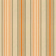 Schumacher Saratoga Cotton Stripe Beige / Mocha / Pumpkin Fabric