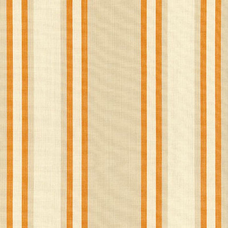 Schumacher Seneca Cotton Stripe Beige/Pumpkin Fabric