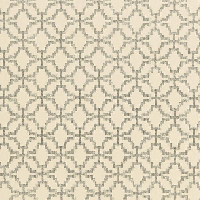 Schumacher Sarana Linen Embroidery Oatmeal Fabric