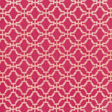 Schumacher Sarana Linen Embroidery Raspberry Fabric