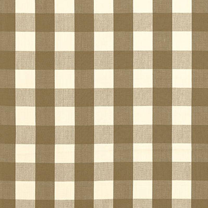 Schumacher Camden Cotton Check Mocha Fabric