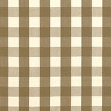 Schumacher Camden Cotton Check Mocha Fabric