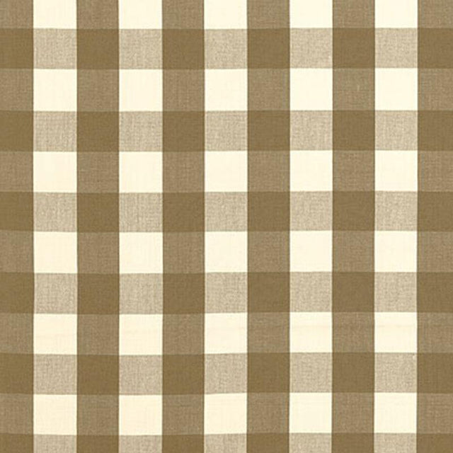 Schumacher Camden Cotton Check Mocha Fabric