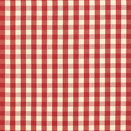 Schumacher Elton Cotton Check Red Fabric