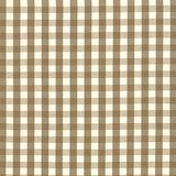 Schumacher Elton Cotton Check Mocha Fabric