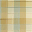 Schumacher Coin Silk Plaid Aqua Fabric