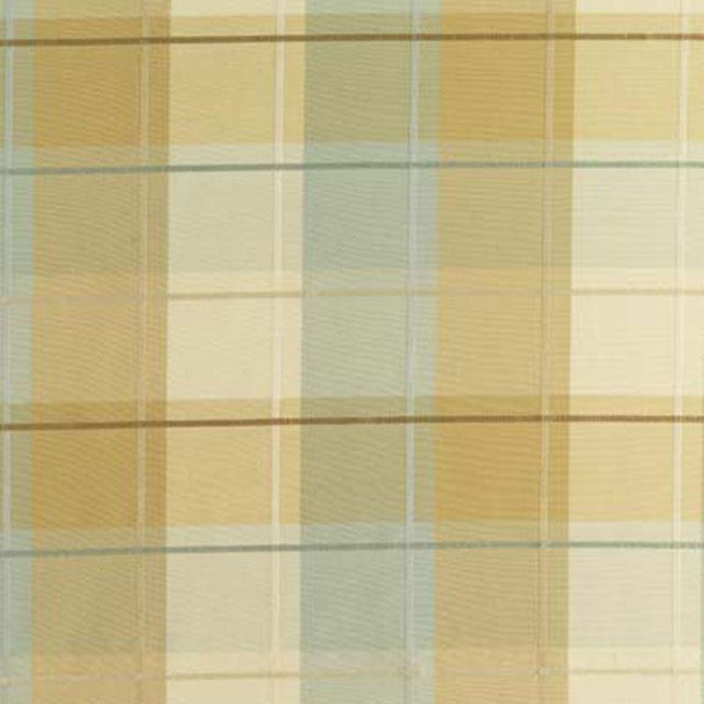 Schumacher Coin Silk Plaid Aqua Fabric