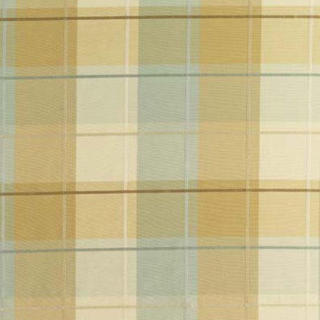 Schumacher Coin Silk Plaid Aqua Fabric