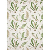 G P & J Baker FERNS LINEN STONE/GREEN Fabric