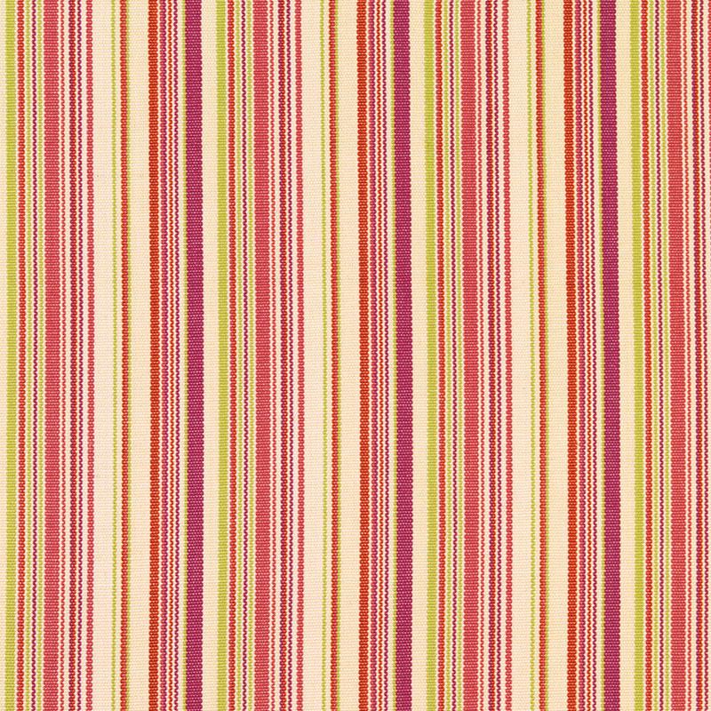 Schumacher Malibu Stripe Cerise Fabric