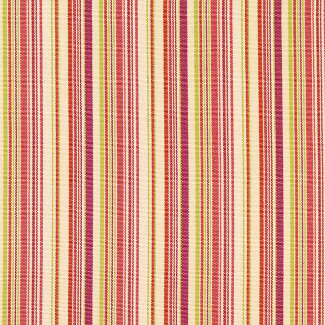 Schumacher Malibu Stripe Cerise Fabric