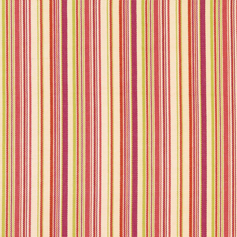 Schumacher Malibu Stripe Cerise Fabric