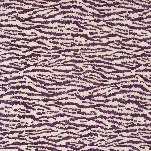 Schumacher Animaux Eggplant Fabric