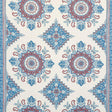Schumacher Montecito Medallion Red Fabric
