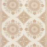 Schumacher Montecito Medallion Neutral Fabric