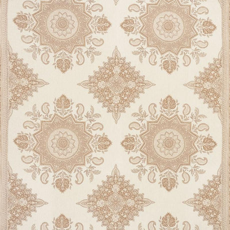 Schumacher Montecito Medallion Neutral Fabric