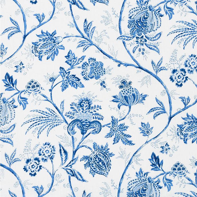 Schumacher Chinoiserie Vine Cobalt Fabric