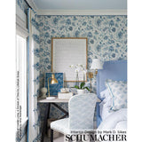 Schumacher Chinoiserie Vine Cobalt Fabric