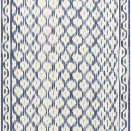 Schumacher Santa Monica Ikat Indigo Fabric
