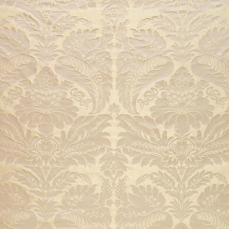 Schumacher Bennet Silk Damask Platinum Fabric