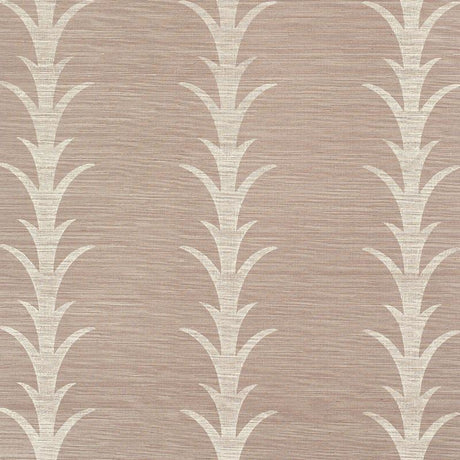 Schumacher Acanthus Stripe Sisal Haze Wallpaper