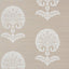 Schumacher Ottoman Flower Sisal Fog Wallpaper
