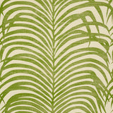 Schumacher Zebra Palm Sisal Green Wallpaper