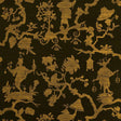 Schumacher Shantung Silhouette Sisal Gold On Jet Wallpaper