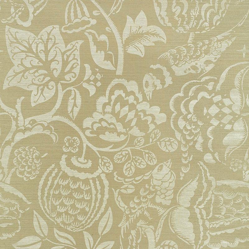 Schumacher Uccello Sisal Sage Wallpaper