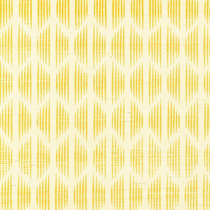 Schumacher Ovington Sisal Yellow Wallpaper