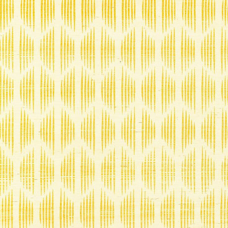 Schumacher Ovington Sisal Yellow Wallpaper