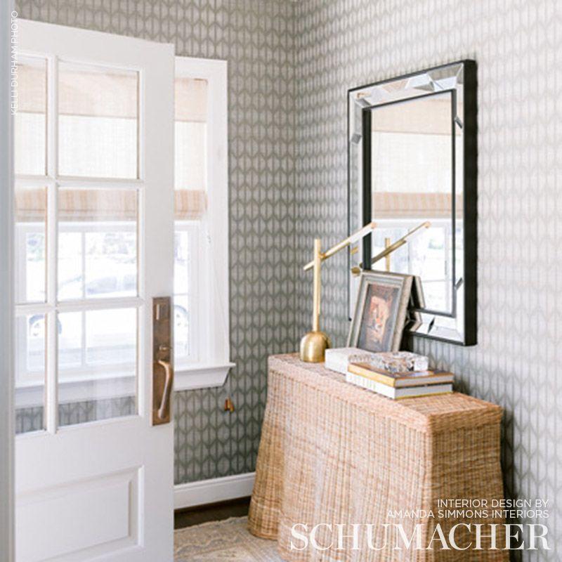 Schumacher Ovington Sisal Fog Wallpaper
