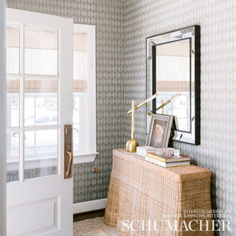 Schumacher Ovington Sisal Fog Wallpaper