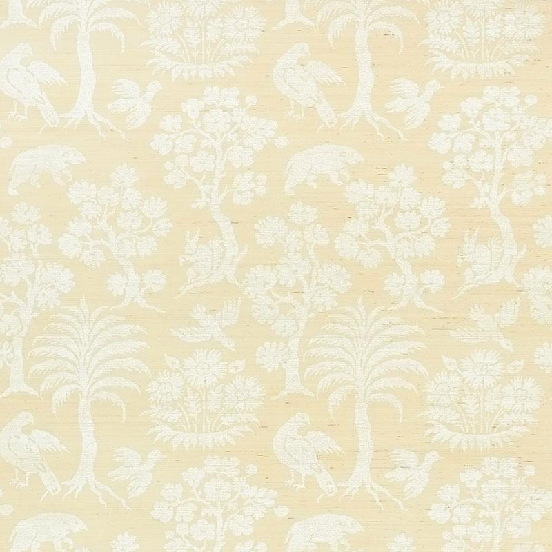 Schumacher Woodland Silhouette Sisal Ivory Wallpaper
